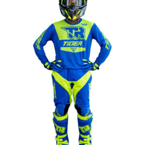 חליפת טייגר 3.5 כחול צהוב ניאון ילדים ונוער | TIGER MOTO RSK 3.5 BLUE / NEON