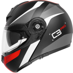 קסדת נפתחת שחור\לבן\אדום  – SCHUBERTH C3 PRO SESTANTE RED