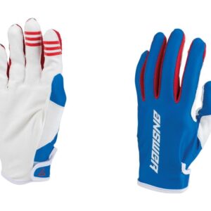 כפפות רכיבה כחול/לבן – answer racing Ascent gloves