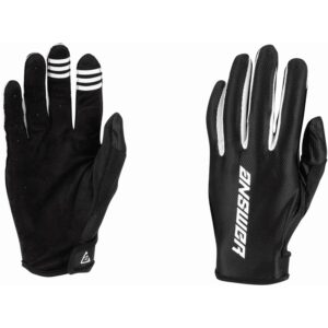 כפפות רכיבה שחור/לבן – answer racing Ascent gloves