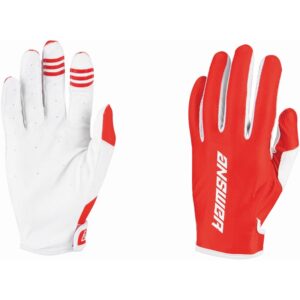 כפפות רכיבה אדום/לבן – answer racing Ascent gloves