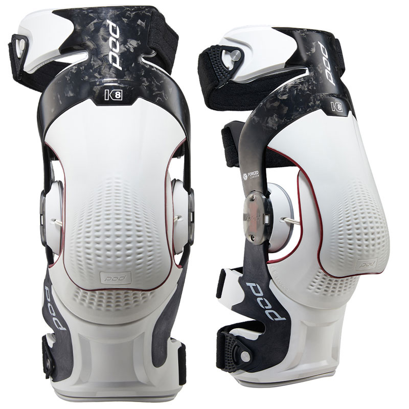 מגני ברכיים (ברייסים) – Pod K8 3.0 Carbon Knee Guards Black White