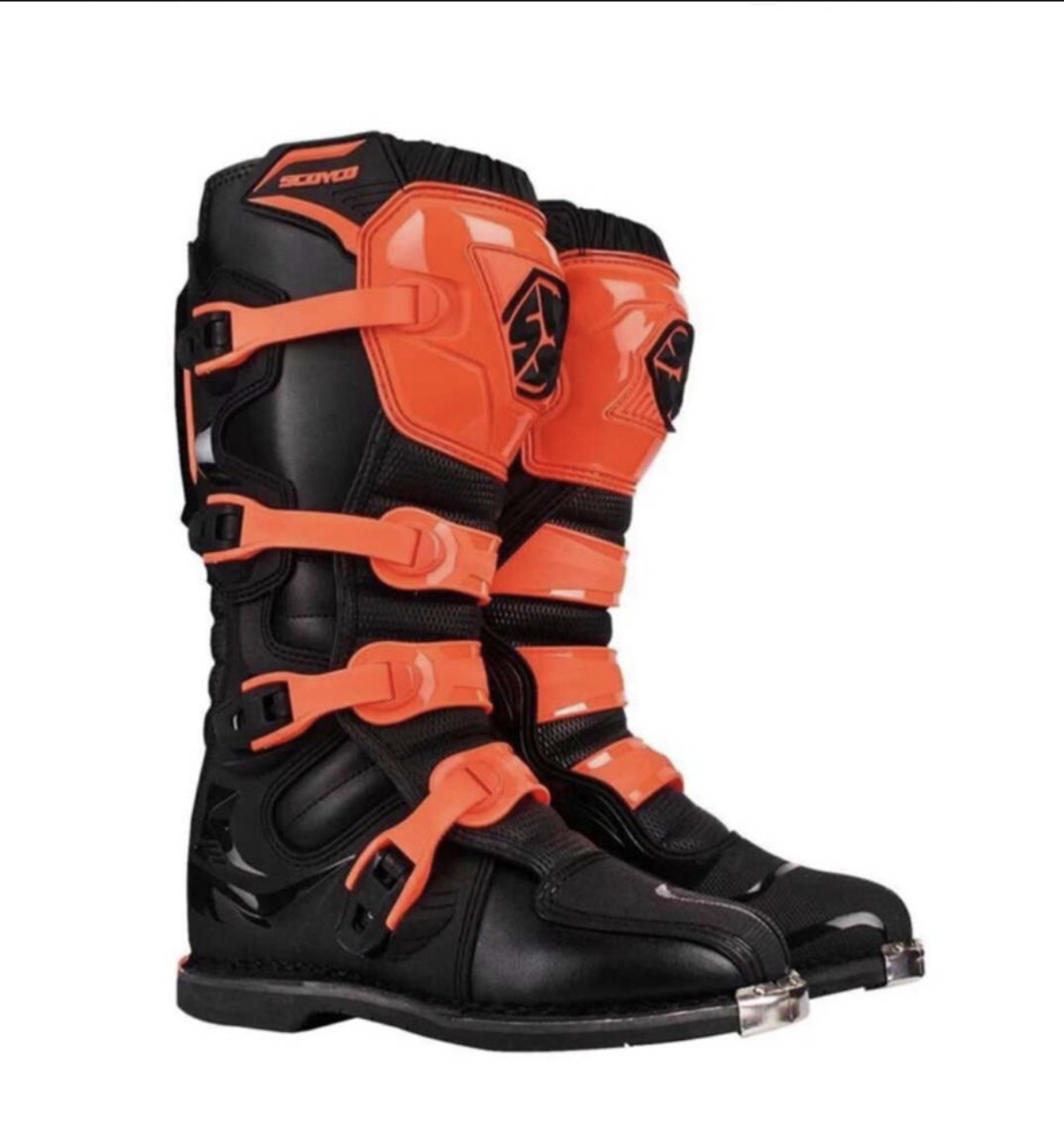 מגף רכיבה כתום\שחור – SCOYCO