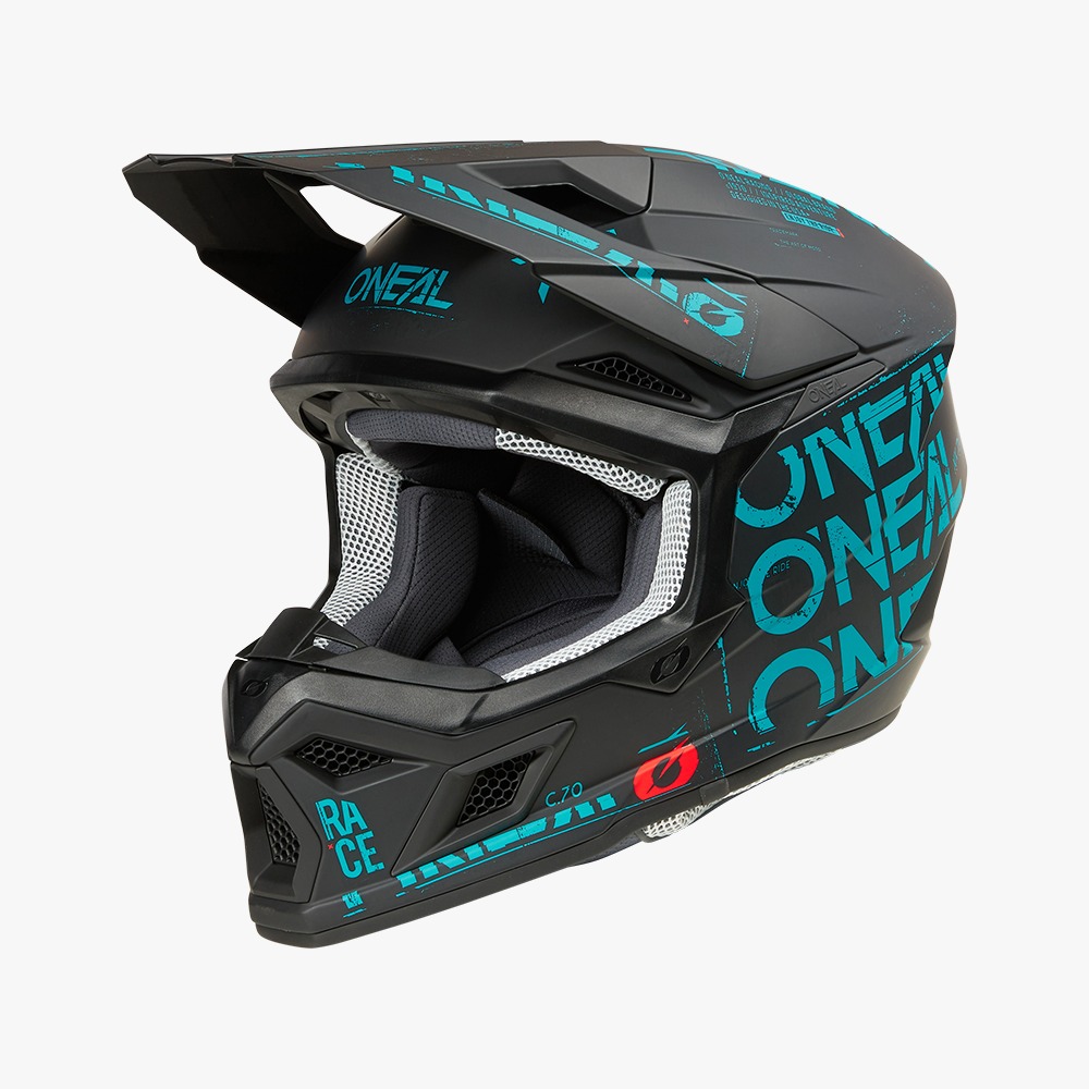 קסדת שטח אוניל  שחור\תכלת –  3SRS Helmet